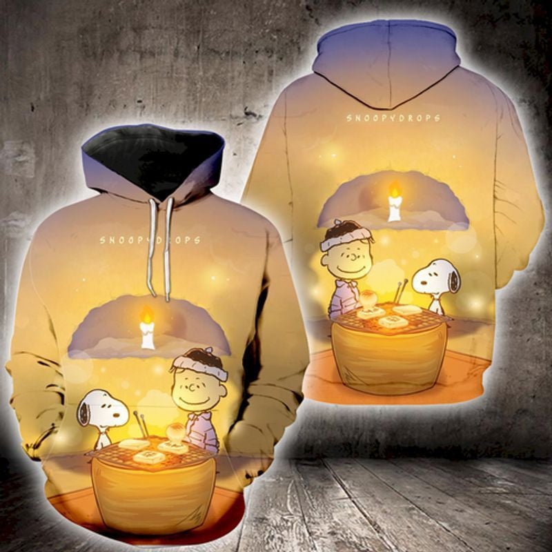 Charlie Brown Snoopy Walt Disney Over Print 3d Hoodie Zip Hoodie 0