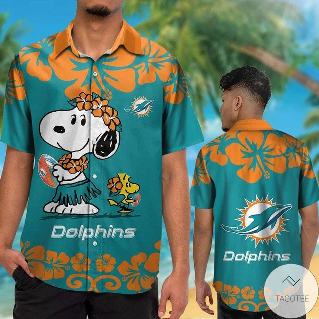 Miami Dolphins Snoopy Hawaiian Shirt