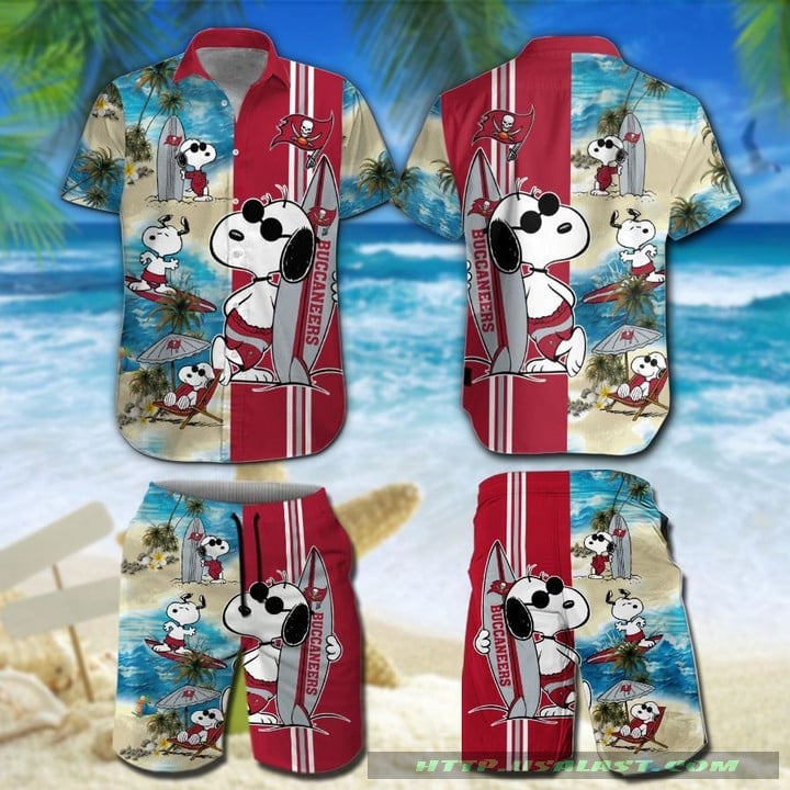 Tampa Bay Buccaneers Snoopy Surfing Hawaiian Shirt