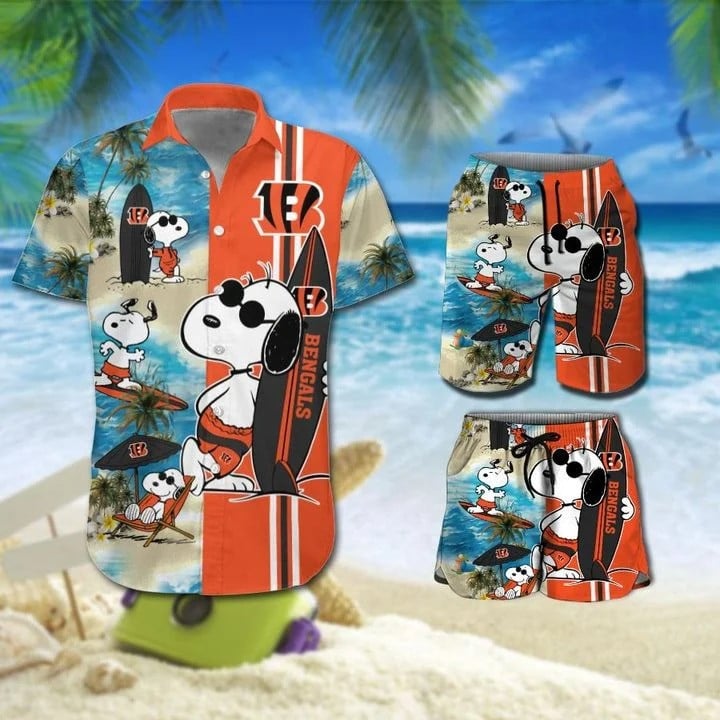 Snoopy And Cincinnati Bengals Hawaiian Shirt