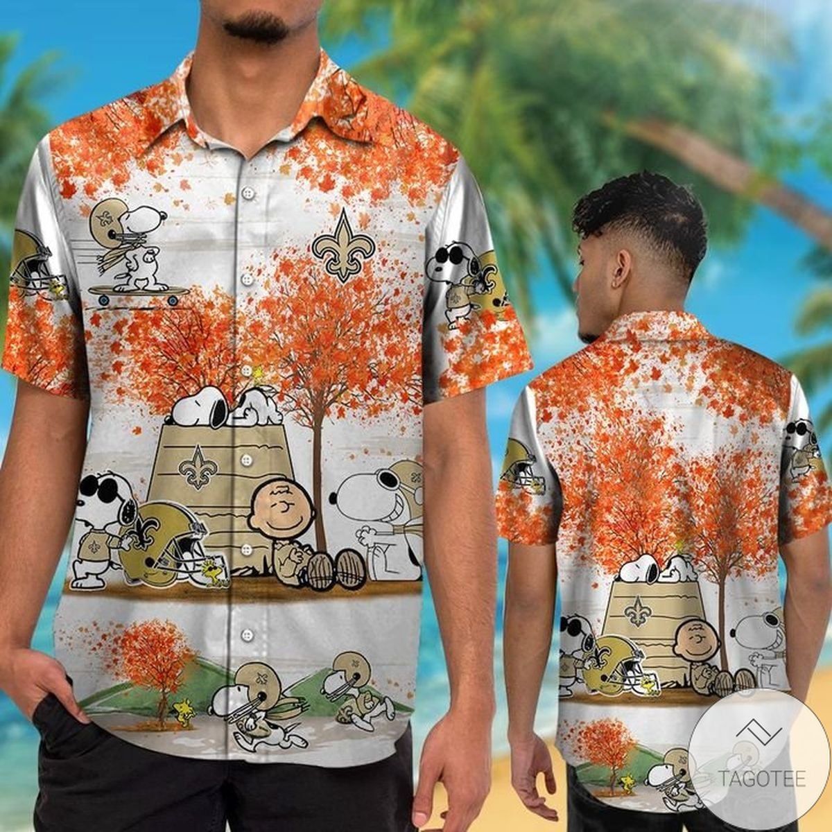 New Orleans Saints Snoopy Autumn Hawaiian Shirt