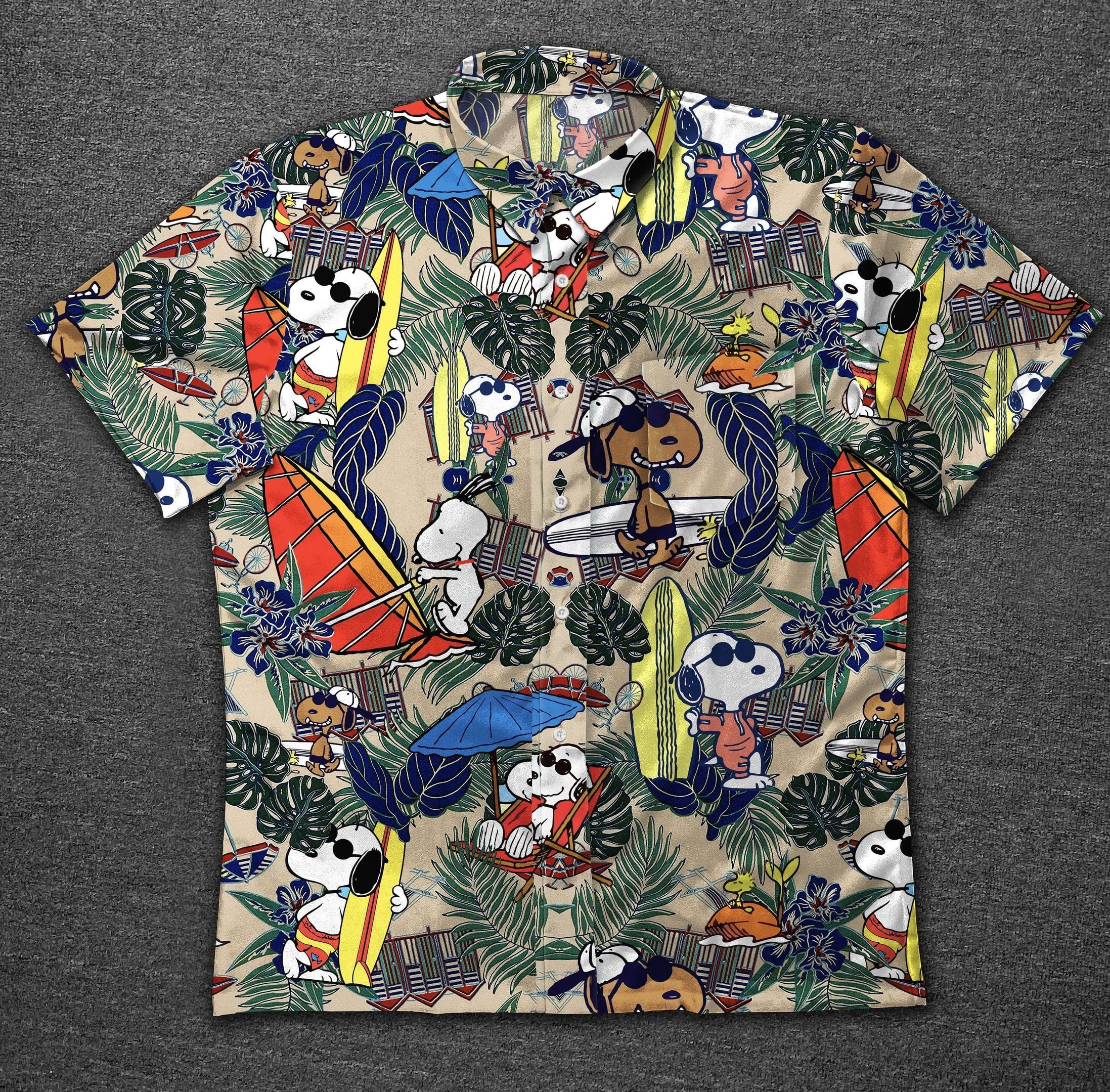 Hawaii Shirt Summer Snoopy Vintage Cotton Hawaiian Shirt-zx10116