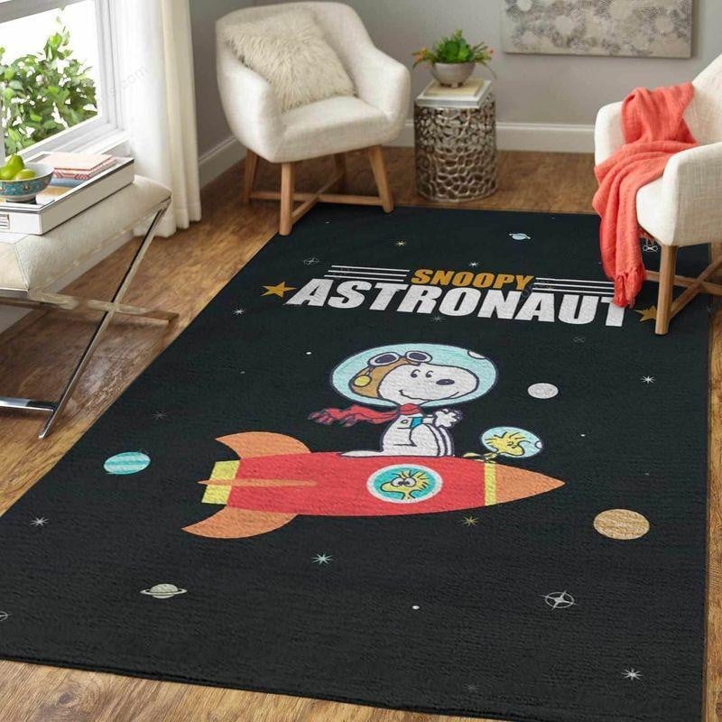 Snoopy Astronaut  Area Rug Living Room Rug Home Decor Floor Decor