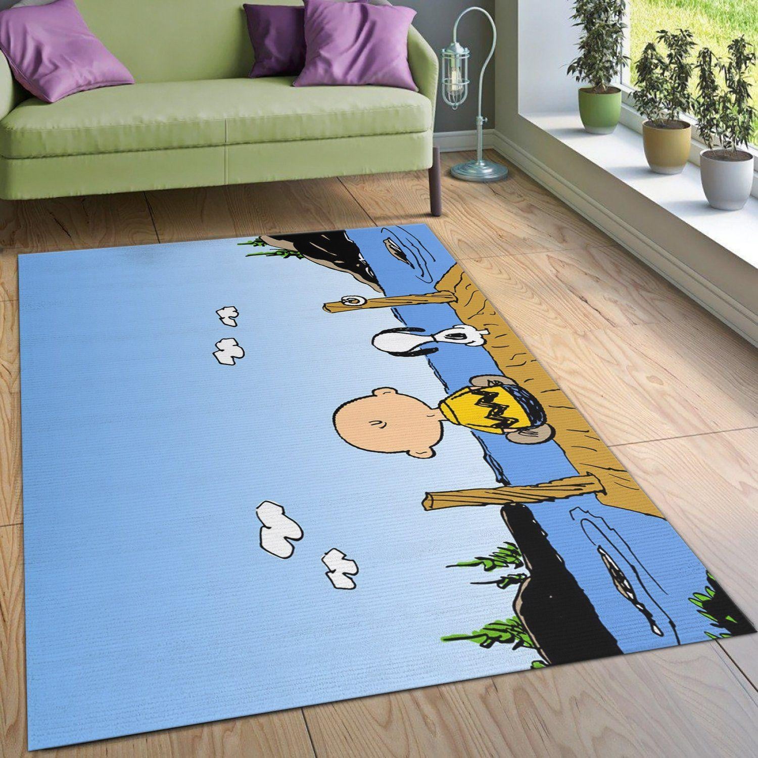 Snoopy Peanuts Rug, Gift For Fan Rug Home Decor Floor Decor