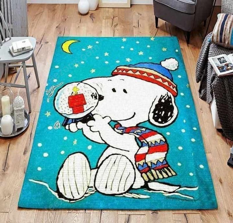 Snoopy Area Rug Living Room Rug Home Decor Floor 985