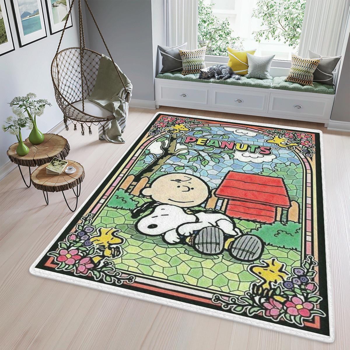 Funny Snoopy Charlie Brown Peanuts Cartoon Gifts Lover,snoopy Charlie Brown Peanuts Area Rug Living Room Rug Home Decor Floor Decor