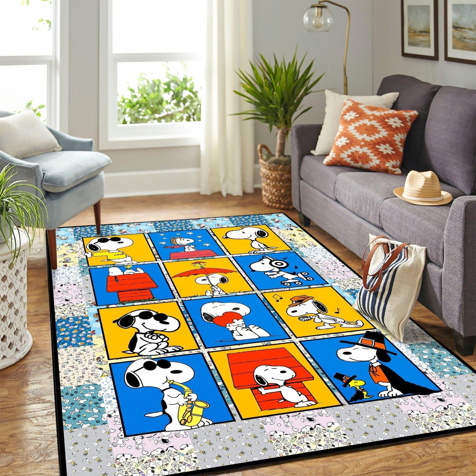 Snoopy Dog 33 Area Rug Living Room And Bed Room Rug Gift Us Decor