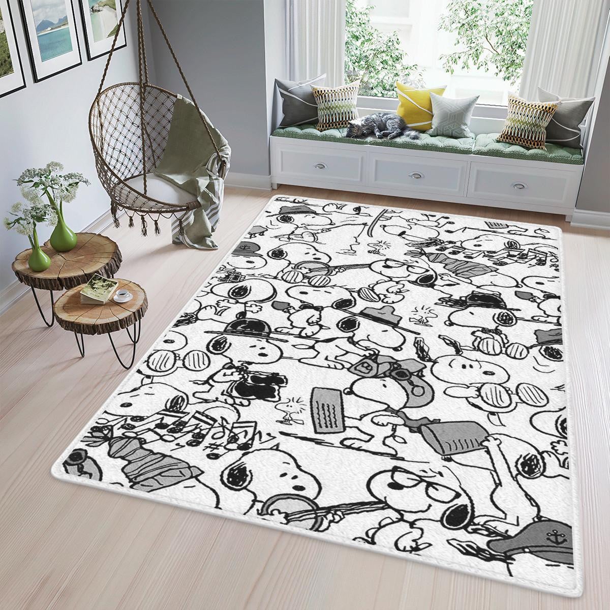 Funny Snoopy Charlie Brown Peanuts Cartoon Ver2 Gifts Lover,snoopy Charlie Brown Peanuts Area Rug Living Room Rug Home Decor Floor Decor