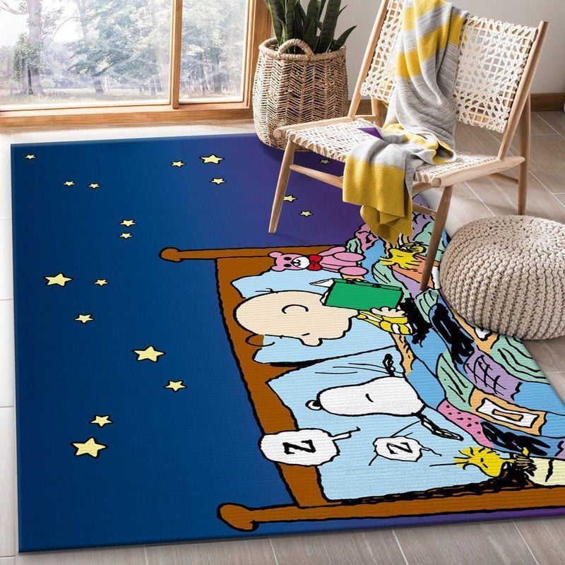 Snoopy Sleep Area Rug Living Room Rug Home Decor Floor 1010