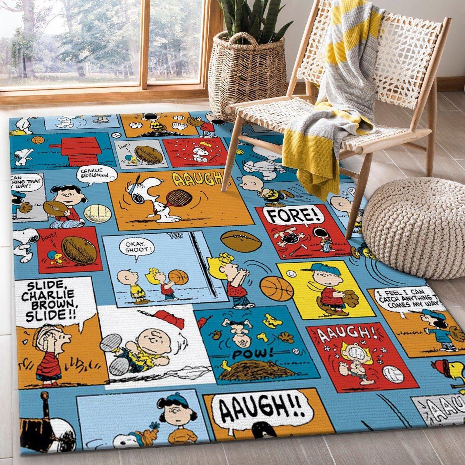 Snoopy Cartoon Rug 280, Gift For Fan Rug Home Decor Floor Decor