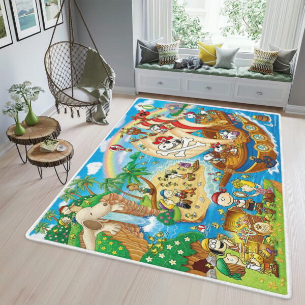 Pirate Snoopy Charlie Brown The Peanuts Cartoon Gift Lover Area Rug Living Room,snoopy The Peanuts Gift For Fan Rug Home Decor Floor Decor 1850