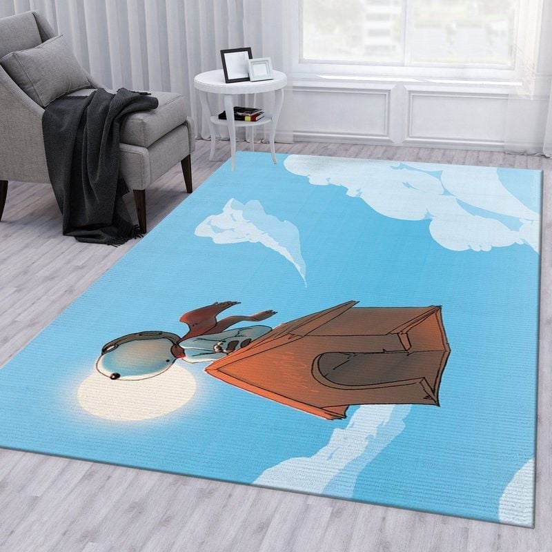 Snoopy Fly Area Rug Living Room And Bed Room Rug Gift Us Decor 1008