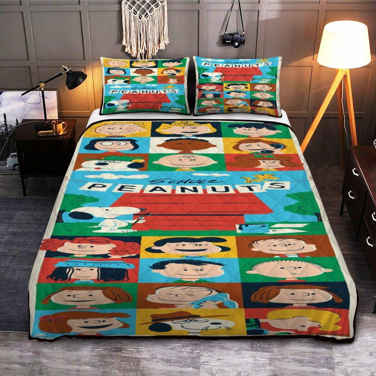 Peanuts Snoopy And Friend Cartoon Fan Gift, Peanuts Snoopy And Friend Cartoon Duvet Quilt Bedding Set