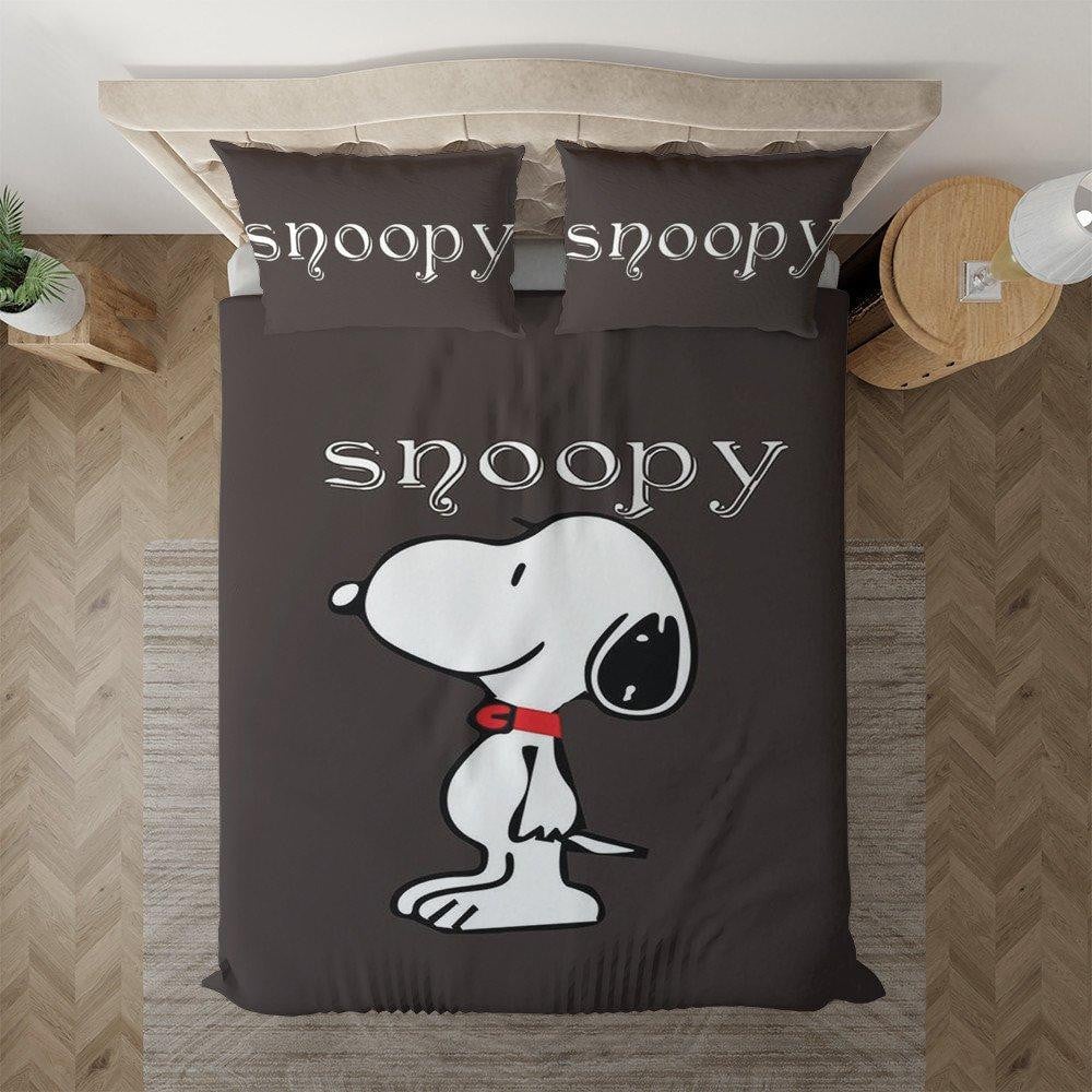 Funny Snoopy Gift For Fan, Funny Peanuts Snoopy Sleep Duvet Quilt Bedding Set