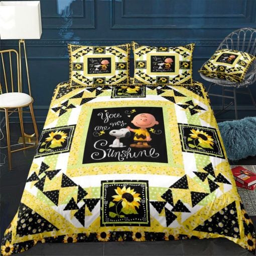 Snoopy And Charlie Brown Sunshine Duvet Quilt Bedding Set