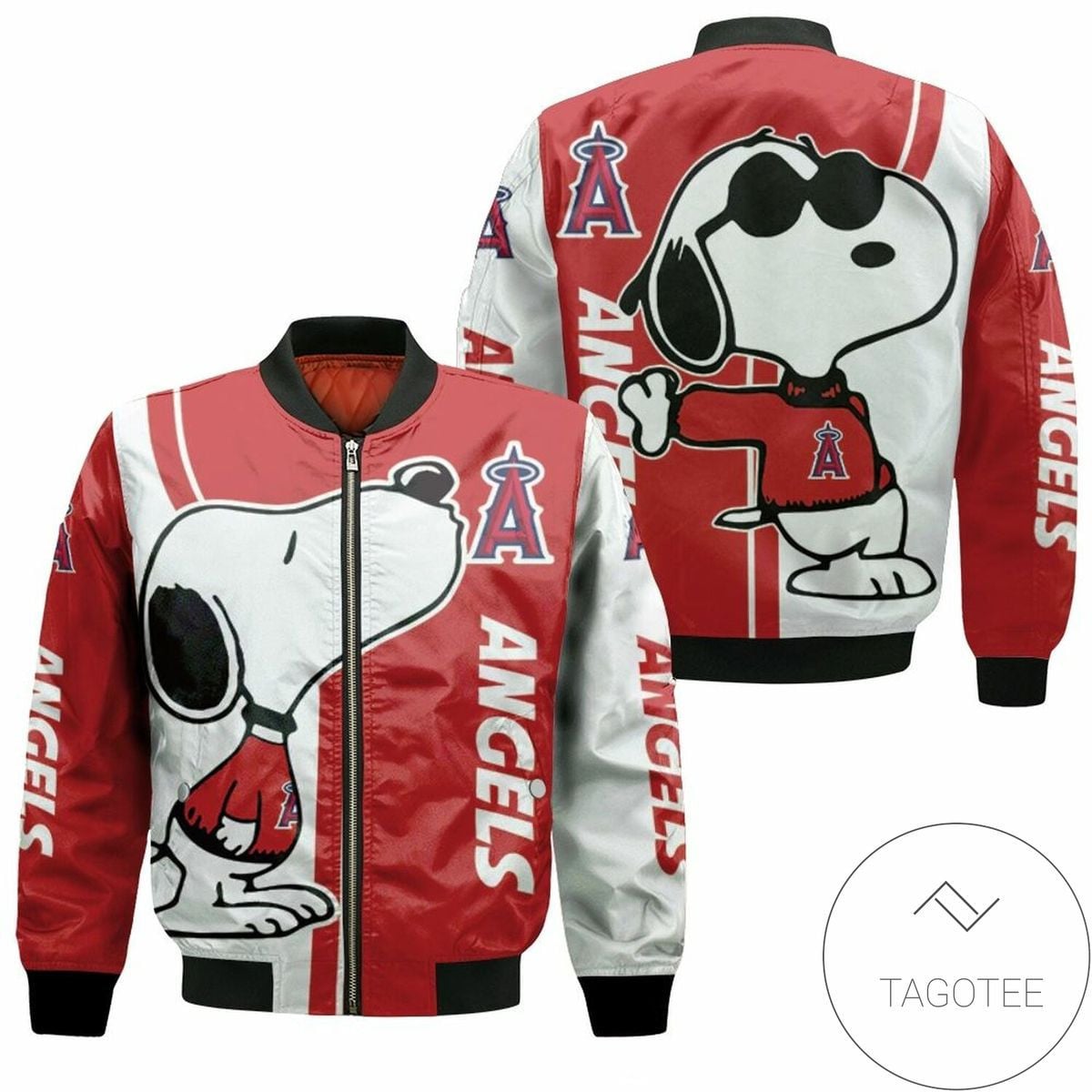 MLB Los Angeles Angels Snoopy Lover Bomber Jacket