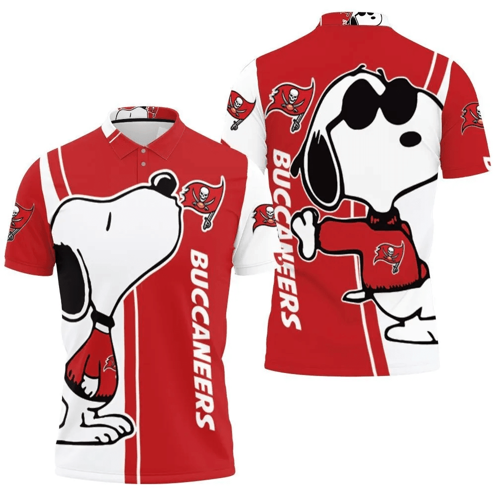 Mens & Womens Tampa Bay Buccaneers Snoopy Lover 3D All Over Print Polo Shirt