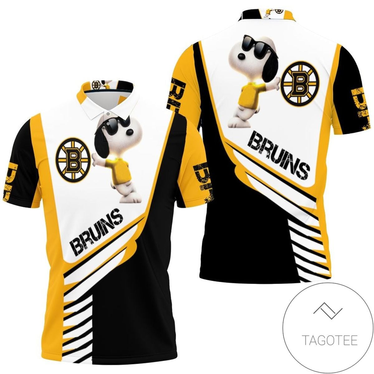 Mens & Womens Boston Bruins Snoopy For Fans 3d All Over Print Polo Shirt