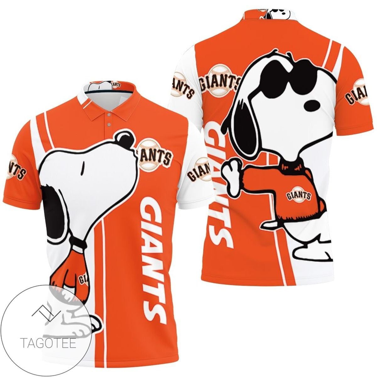 Mens & Womens San Francisco Giants Snoopy Lover 3d Printed All Over Print Polo Shirt