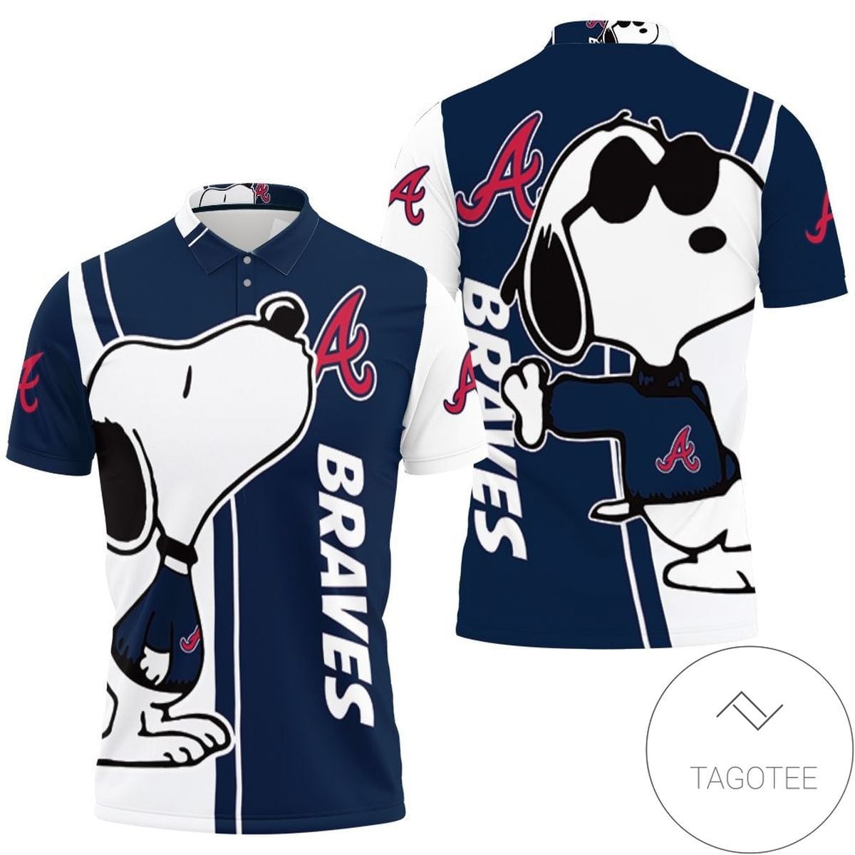 Mens & Womens Atlanta Braves Snoopy Lover 3d Printed All Over Print Polo Shirt
