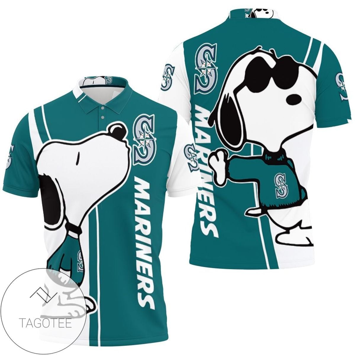 Mens & Womens Seattle Mariners Snoopy Lover 3d Printed All Over Print Polo Shirt