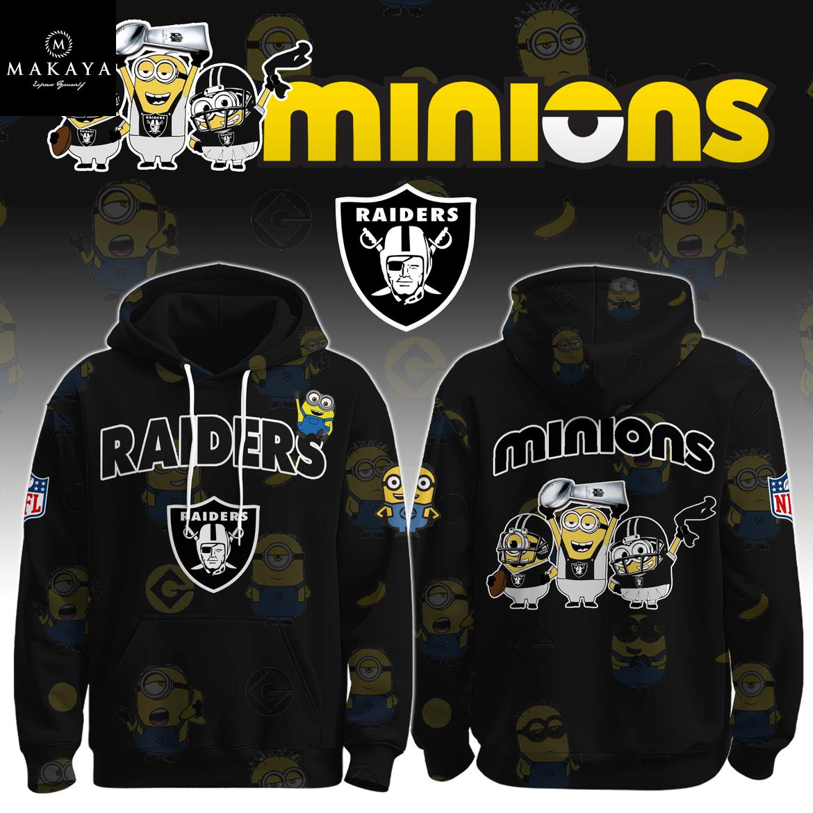Las Vegas Raiders x Minions Celebrate NFL Holiday Game 2025 Hoodie T-Shirt 