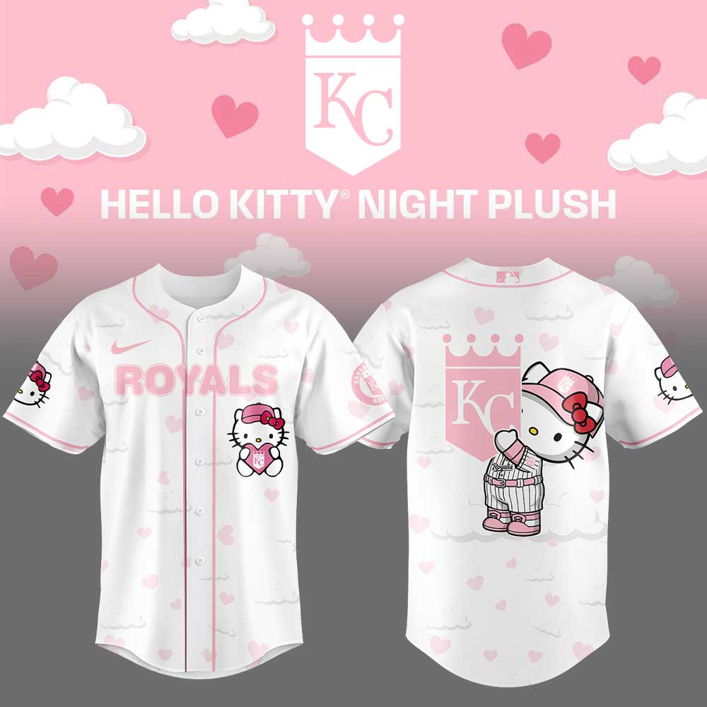Limited Edition Kansas City Royals Hello Kitty Night Plus Jersey 