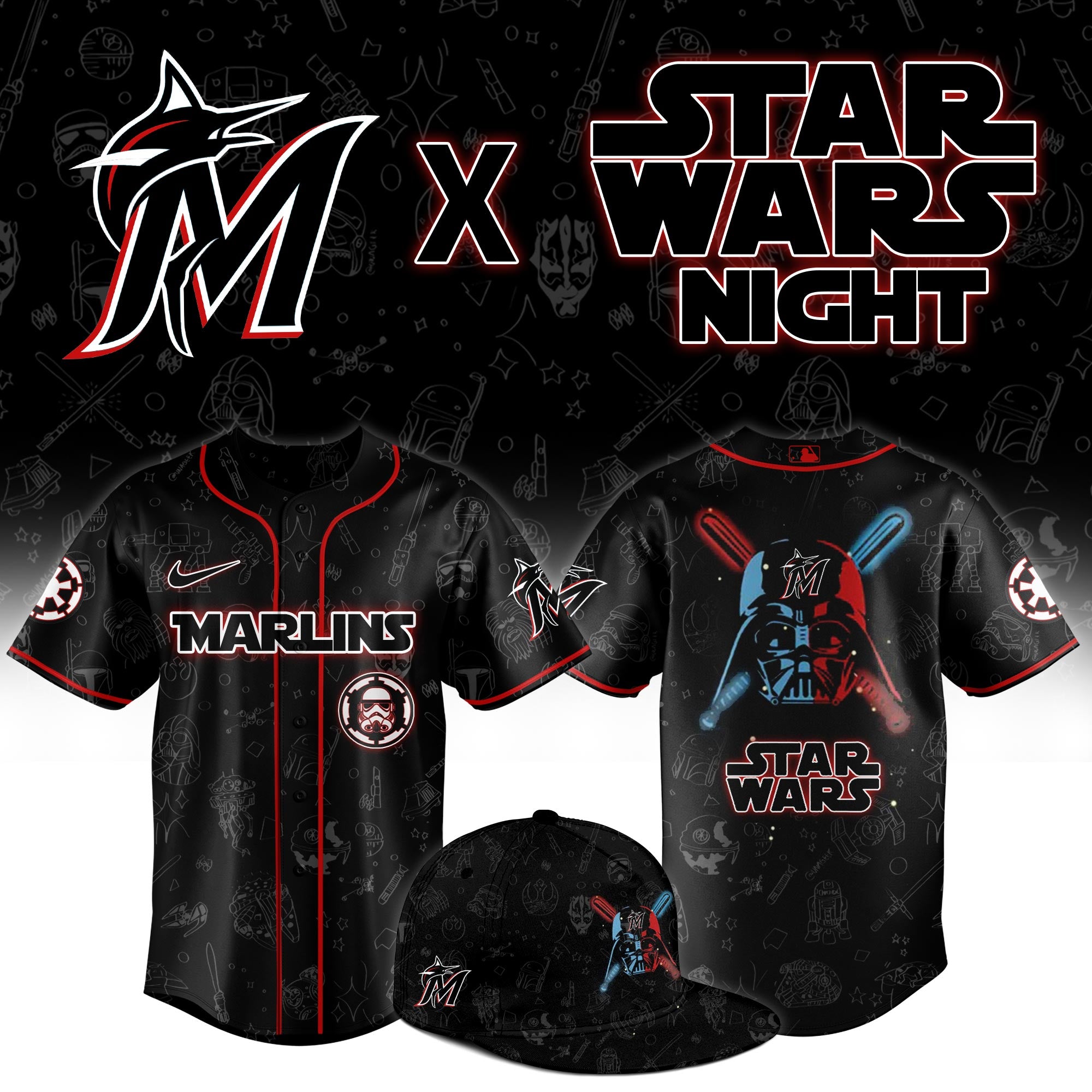 Miami Marlins 2025 Star Wars Night Jersey 