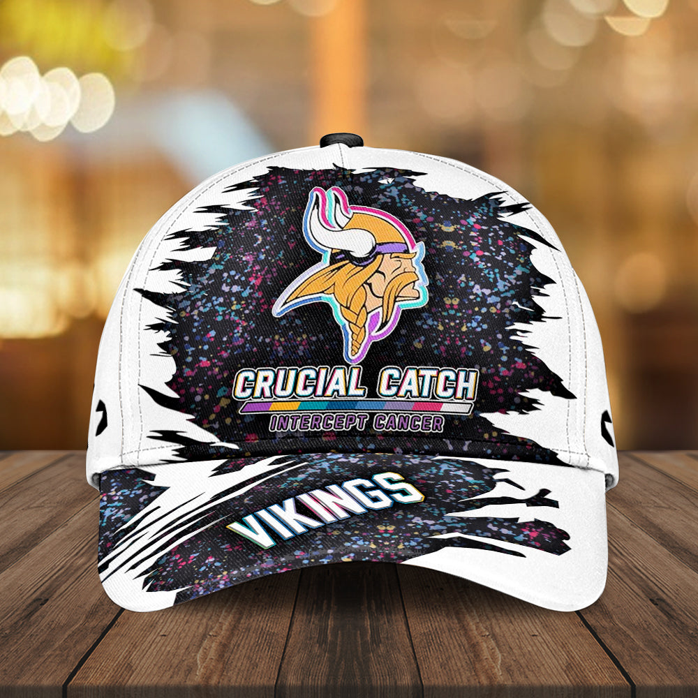 Minnesota Vikings x Crucial Catch Intercept Cancer Classic Cap 