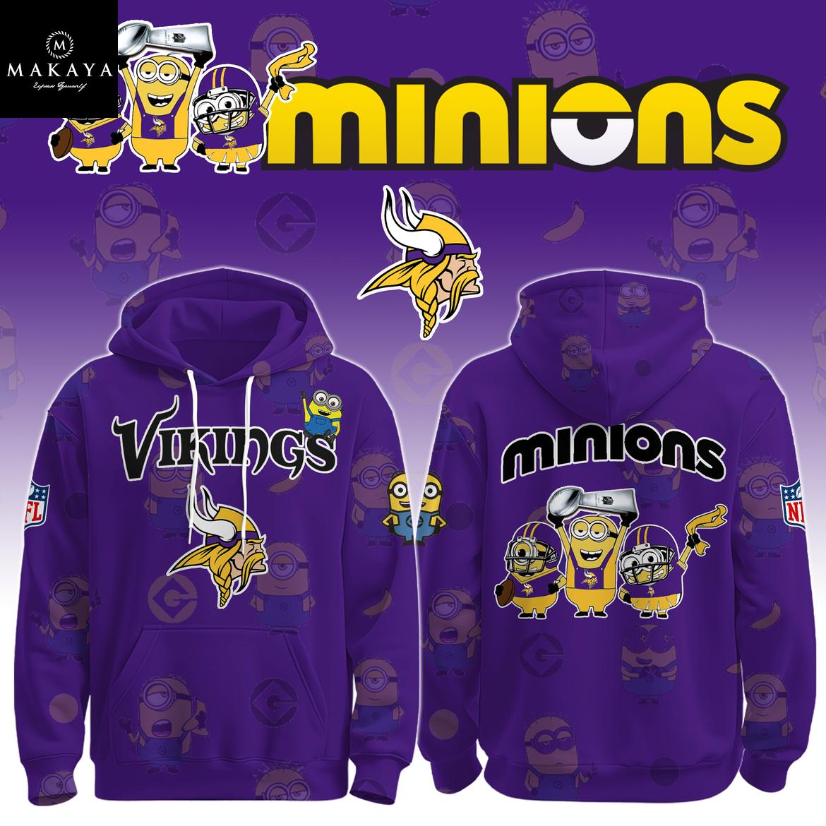 Minnesota Vikings x Minions Celebrate NFL Holiday Game 2025 Hoodie T-Shirt 