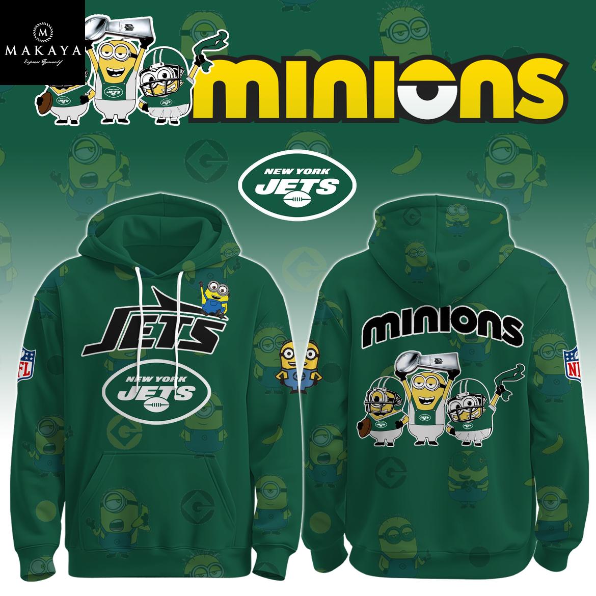 New York Jets x Minions Celebrate NFL Holiday Game 2025 Hoodie T-Shirt 