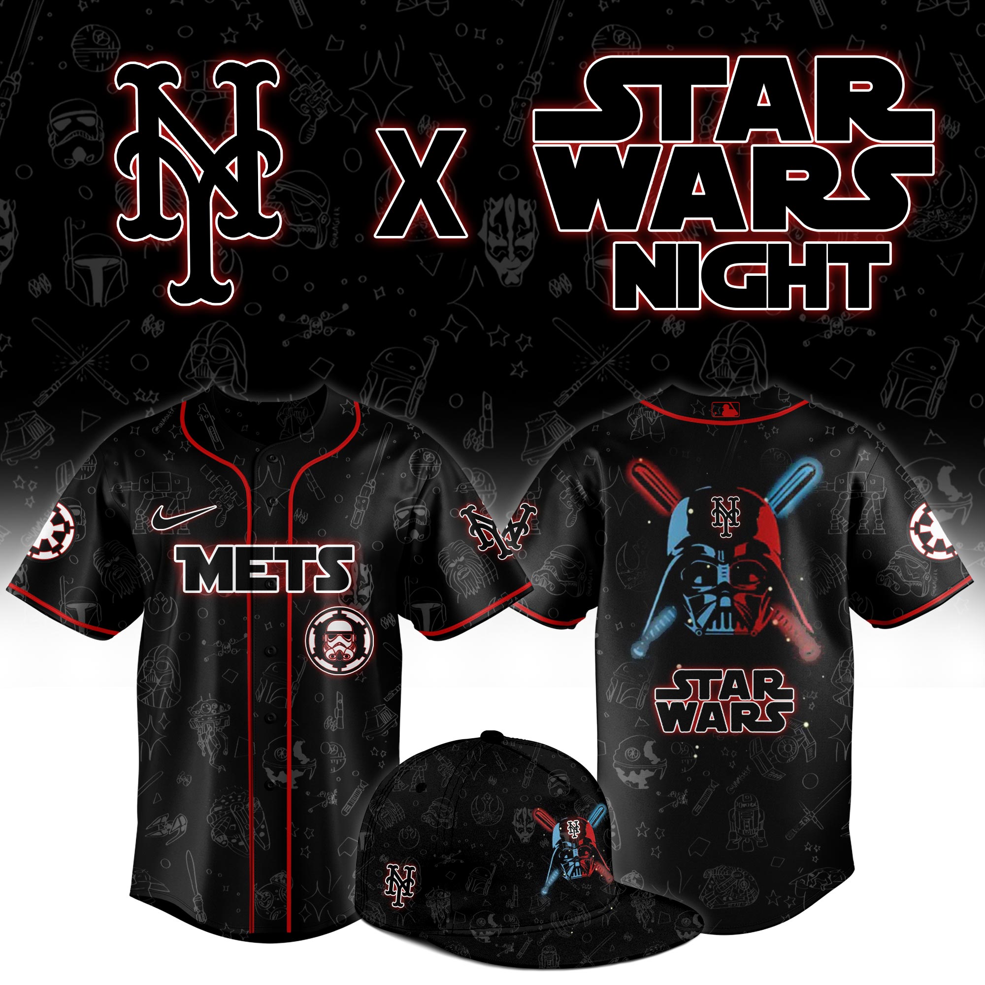 New York Mets 2025 Star Wars Night Jersey 