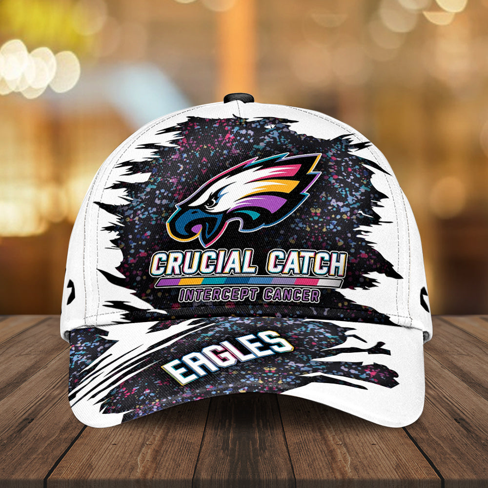 Philadelphia Eagles x Crucial Catch Intercept Cancer Classic Cap 