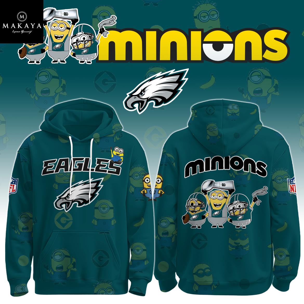 Philadelphia Eagles x Minions Celebrate NFL Holiday Game 2025 Hoodie T-Shirt 