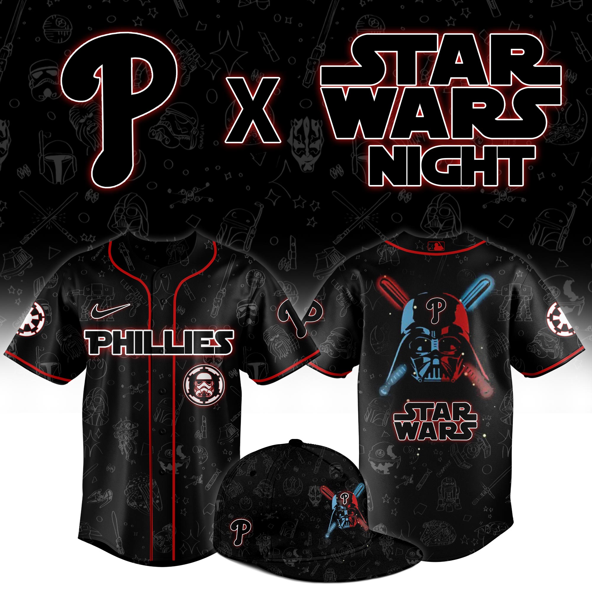 Philadelphia Phillies 2025 Star Wars Night Limited Jersey 