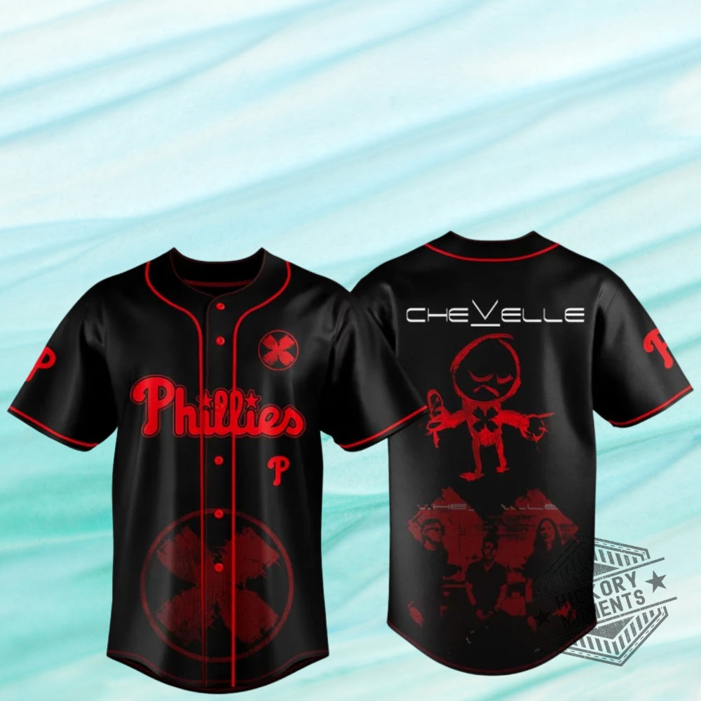 Philadelphia Phillies X Chevelle Tour 2026 Bright As Blasphemy Baseball Jersey