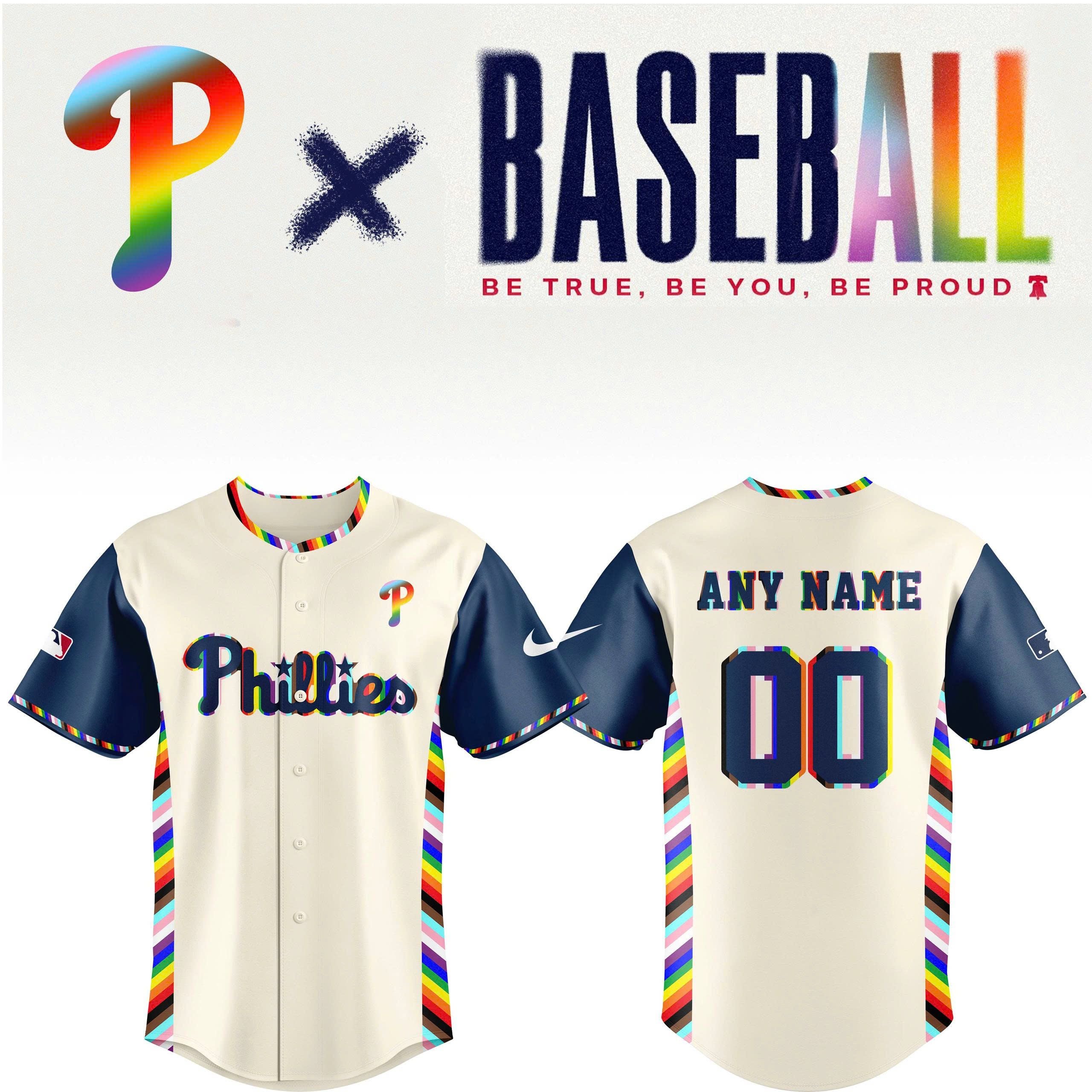 Pride Philadelphia Phillies Jersey Custom Name Numbers 
