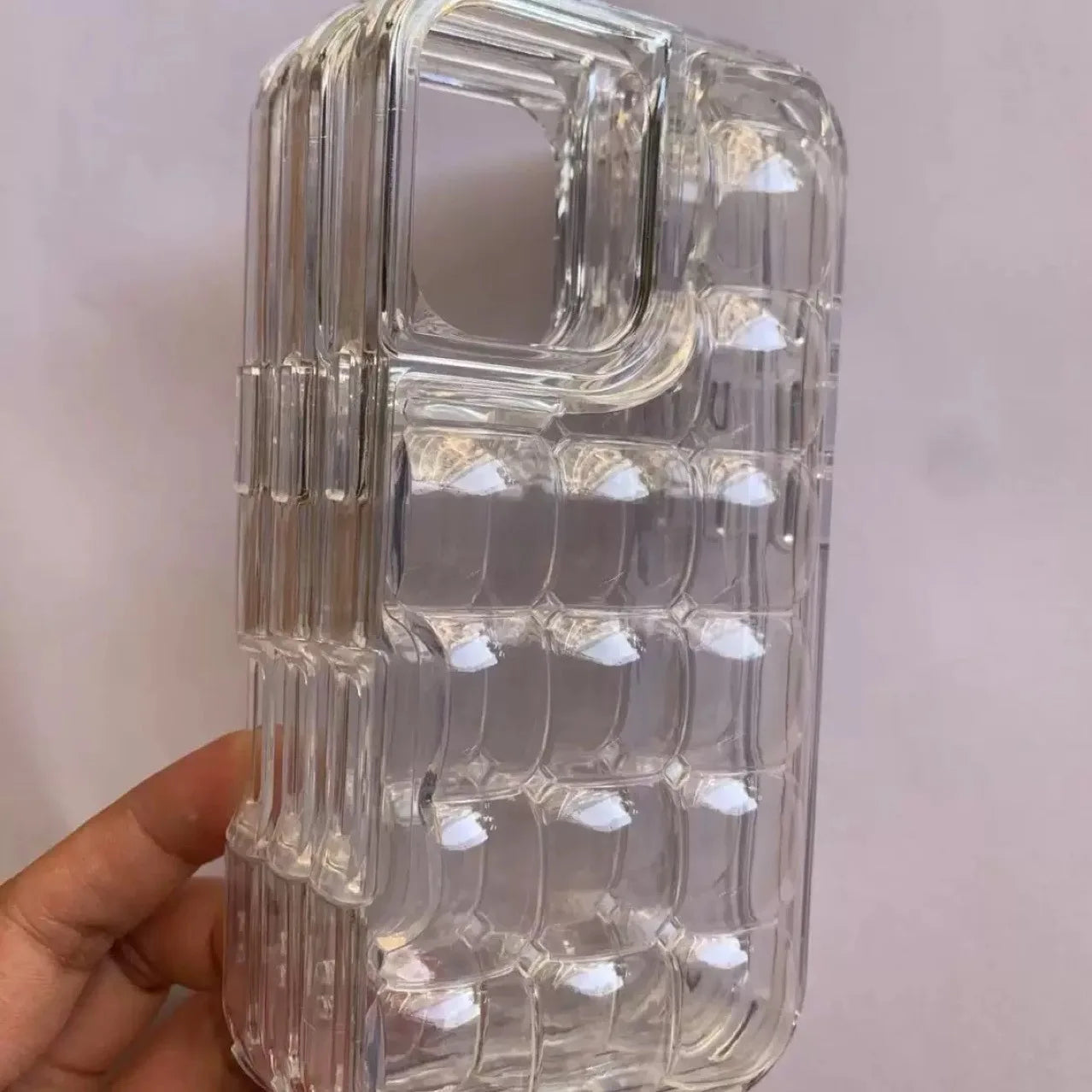 New for iPhone 17promax Ice Cube Phone Case 16pro 3D Transparent 15 2-in-1 14 Anti Fall 13 12 11 All Inclusive Protective Cover