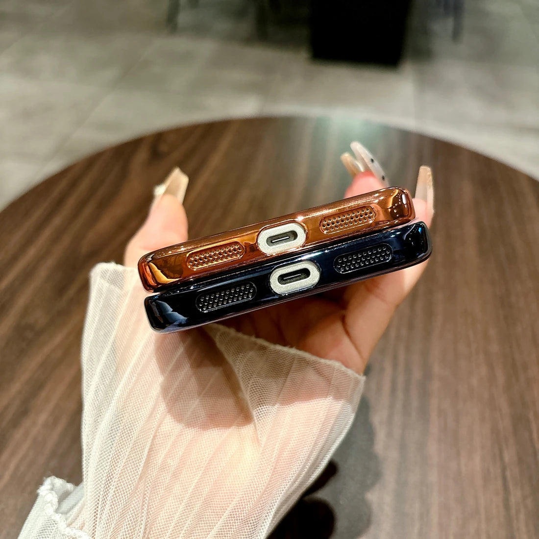 Borderless UltraThin for Magsafe Magnetic Cover Case for iPhone 17 16 15 14 13 Pro Max 17promax 17 Air Plating Transparent Shell