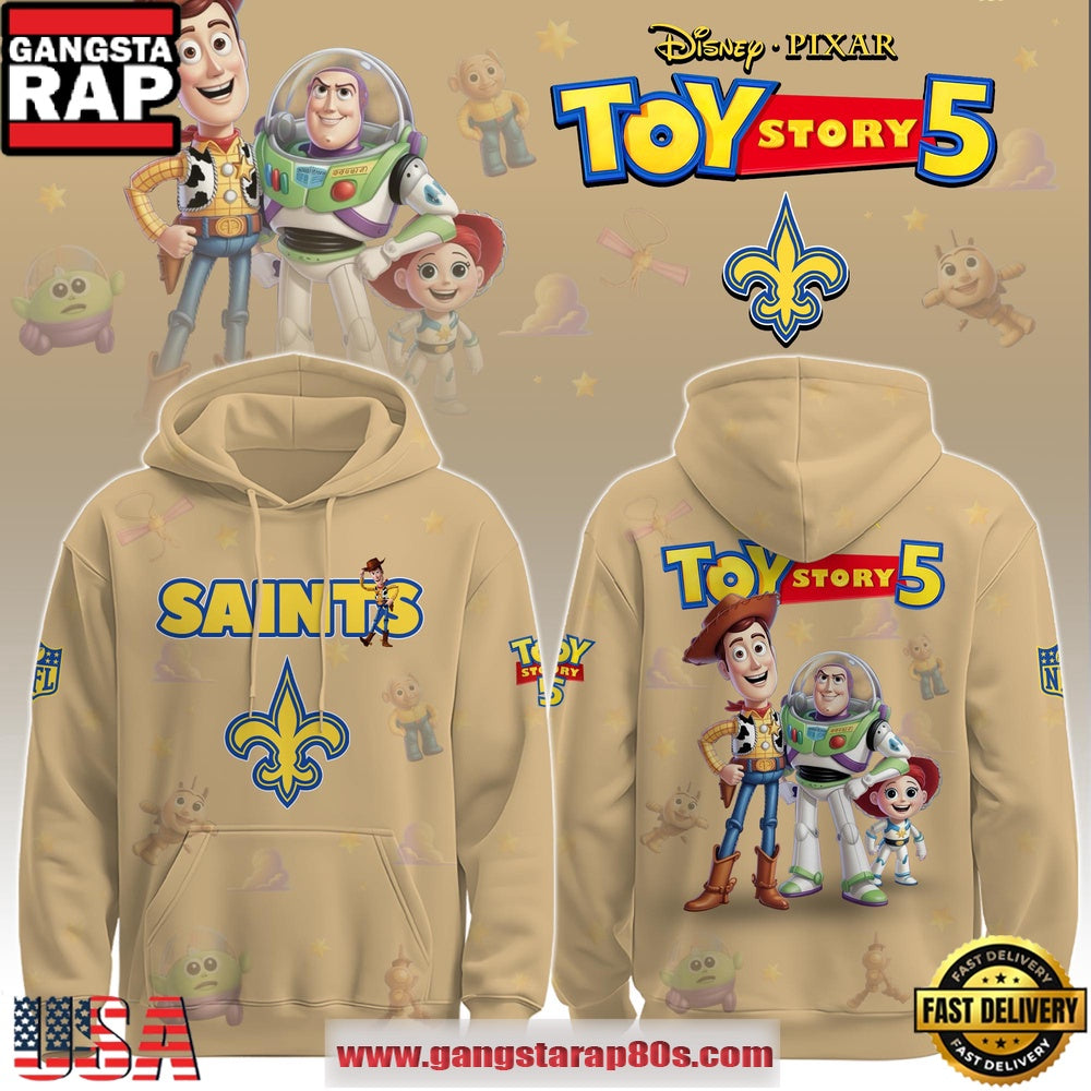 New Orleans Saints NFL x Toy Story 5 Limited Edition Hoodie Shirt